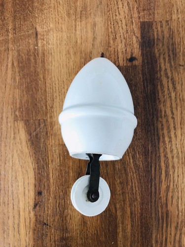 Poulie porcelaine lampe ancien - lampe,